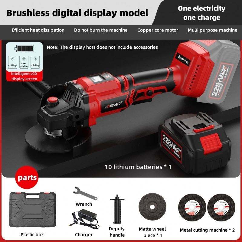21v lithium battery digital display Angle grinder brushless electric cutting machine Polishing machine